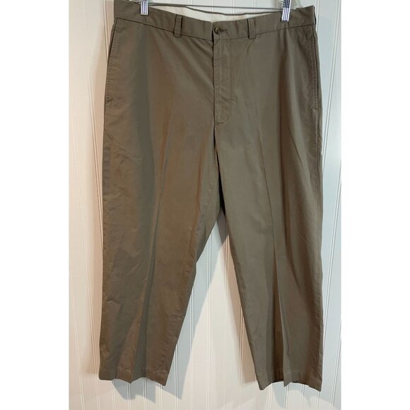 Brooks Brothers Mens Khaki Dress Pants W38/L32 100% Cotton - Picture 1 of 13